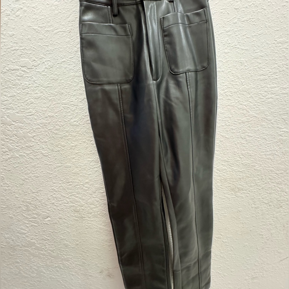 House of CB Faux Leather High-Waisted Pants – XS